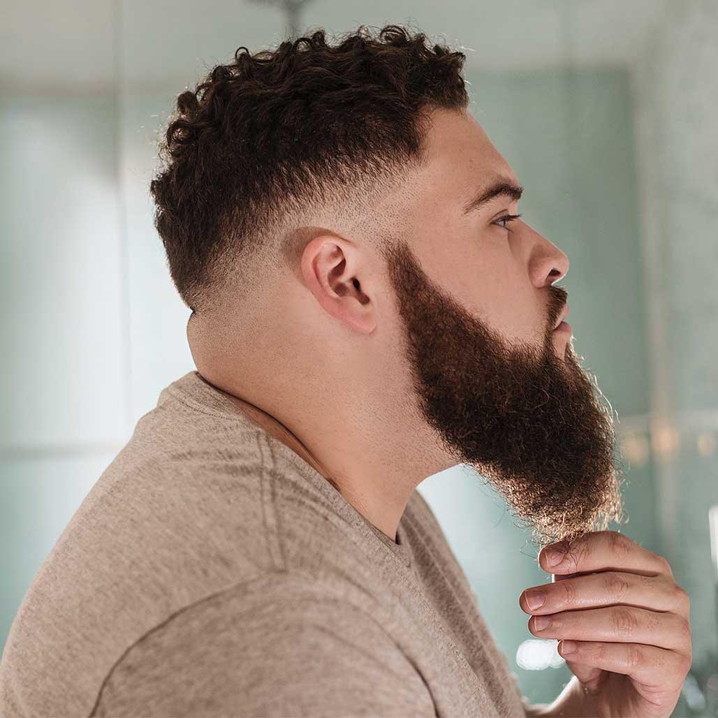Scotch Porter model - groomed beard 
