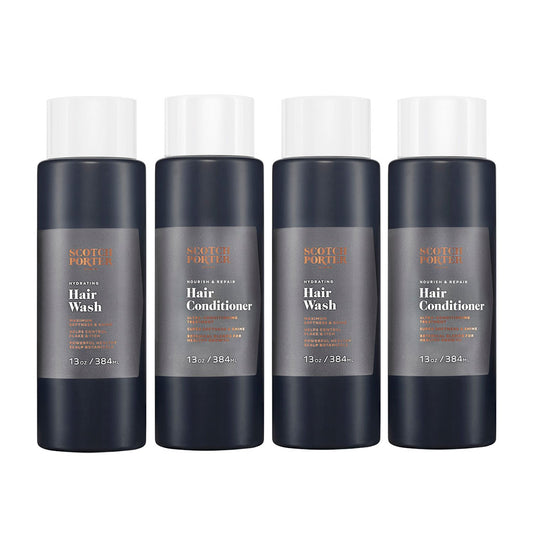 4-piece Hair Care Collection, 2 hair wash and 2 hair conditioners 13oz